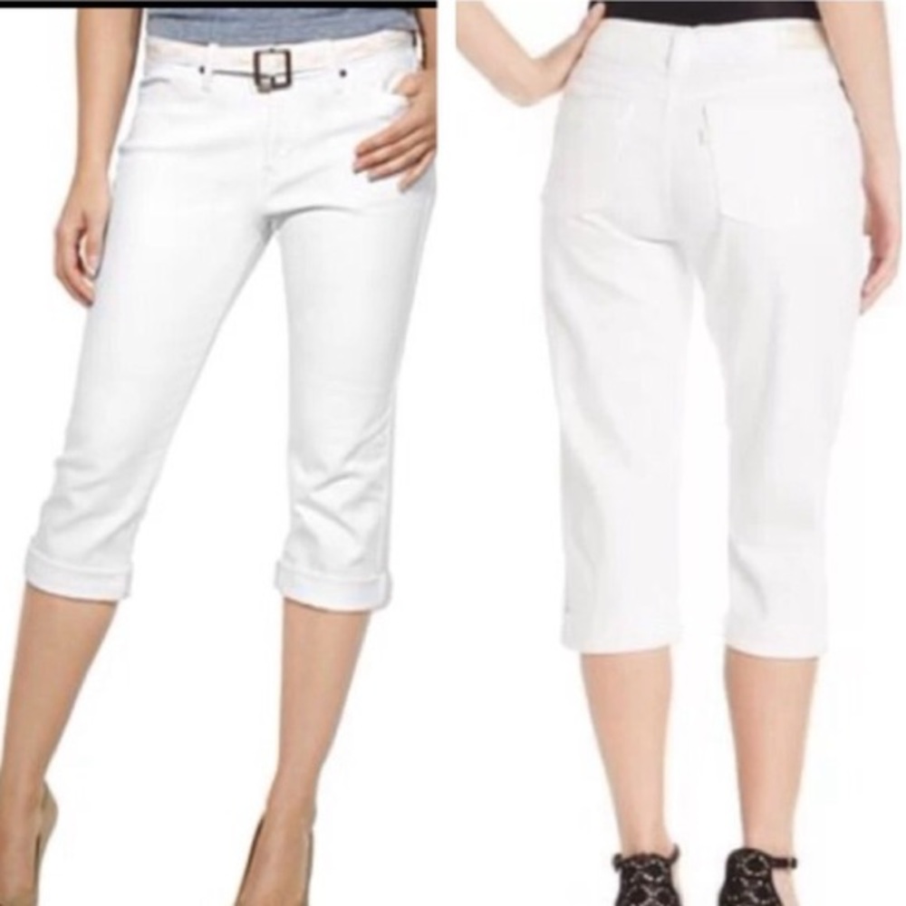 LEVI 515 WHITE CAPRI JEANS